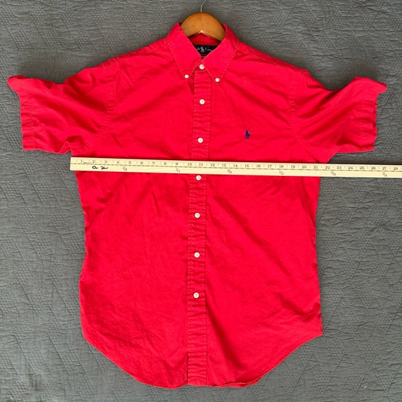 Ralph Lauren red button down short sleeve shirt - Picture 3 of 7